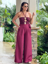 Load image into Gallery viewer, &quot;Elissa&quot; High Waisted Belted Palazzo Pants
