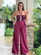 Load image into Gallery viewer, &quot;Elissa&quot; High Waisted Belted Palazzo Pants
