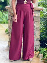 Load image into Gallery viewer, &quot;Elissa&quot; High Waisted Belted Palazzo Pants
