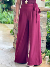 Load image into Gallery viewer, &quot;Elissa&quot; High Waisted Belted Palazzo Pants
