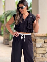 Load image into Gallery viewer, &quot;Kate&quot; Sleeveless Vest And Waistband Pants
