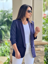 Load image into Gallery viewer, &quot;Roxy&quot; 3/4 Sleeve Denim Blazer
