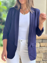 Load image into Gallery viewer, &quot;Roxy&quot; 3/4 Sleeve Denim Blazer
