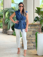 Load image into Gallery viewer, &quot;Guada&quot; Denim Belted Vest
