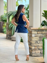 Load image into Gallery viewer, &quot;Guada&quot; Denim Belted Vest
