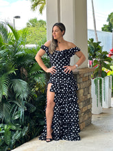 Load image into Gallery viewer, &quot;Kamila&quot; Polka Dot Ruffed Maxi Dress
