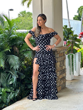 Load image into Gallery viewer, &quot;Kamila&quot; Polka Dot Ruffed Maxi Dress
