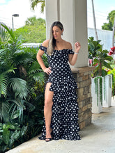 Load image into Gallery viewer, &quot;Kamila&quot; Polka Dot Ruffed Maxi Dress
