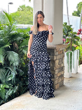 Load image into Gallery viewer, &quot;Kamila&quot; Polka Dot Ruffed Maxi Dress
