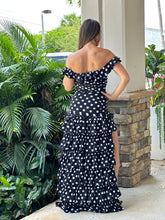 Load image into Gallery viewer, &quot;Kamila&quot; Polka Dot Ruffed Maxi Dress
