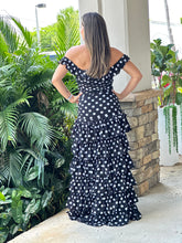 Load image into Gallery viewer, &quot;Kamila&quot; Polka Dot Ruffed Maxi Dress
