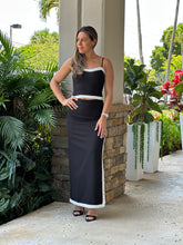 Load image into Gallery viewer, &quot;Silvana&quot; High Waisted Midi Skirt With A Slit On The Side And A Matching Crop Top
