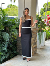 Load image into Gallery viewer, &quot;Silvana&quot; High Waisted Midi Skirt With A Slit On The Side And A Matching Crop Top
