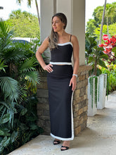 Load image into Gallery viewer, &quot;Silvana&quot; High Waisted Midi Skirt With A Slit On The Side And A Matching Crop Top
