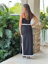 Load image into Gallery viewer, &quot;Silvana&quot; High Waisted Midi Skirt With A Slit On The Side And A Matching Crop Top
