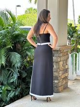 Load image into Gallery viewer, &quot;Silvana&quot; High Waisted Midi Skirt With A Slit On The Side And A Matching Crop Top
