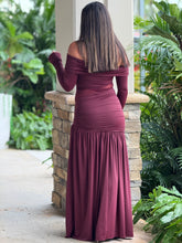 Load image into Gallery viewer, &quot;Brenda&quot; Enchanting Ruched Off-shoulder Maxi Dress

