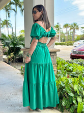 Load image into Gallery viewer, “Mar De Lua” Puffy Sleeve  Maxi Dress
