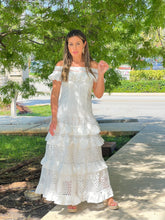 Load image into Gallery viewer, &quot;Belle&quot; Off Shoulder Ruffle Maxi Dress
