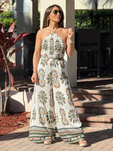 Load image into Gallery viewer, &quot;Jose&quot; Printed Smocking Crop Top And Wide leg Pants Set
