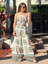 Load image into Gallery viewer, &quot;Jose&quot; Printed Smocking Crop Top And Wide leg Pants Set
