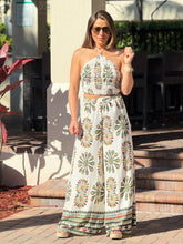 Load image into Gallery viewer, &quot;Jose&quot; Printed Smocking Crop Top And Wide leg Pants Set
