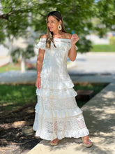 Load image into Gallery viewer, &quot;Belle&quot; Off Shoulder Ruffle Maxi Dress
