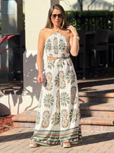 Load image into Gallery viewer, &quot;Jose&quot; Printed Smocking Crop Top And Wide leg Pants Set
