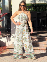 Load image into Gallery viewer, &quot;Jose&quot; Printed Smocking Crop Top And Wide leg Pants Set
