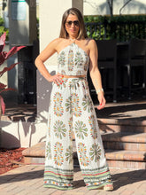 Load image into Gallery viewer, &quot;Jose&quot; Printed Smocking Crop Top And Wide leg Pants Set
