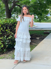 Load image into Gallery viewer, &quot;Belle&quot; Off Shoulder Ruffle Maxi Dress
