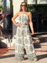 Load image into Gallery viewer, &quot;Jose&quot; Printed Smocking Crop Top And Wide leg Pants Set
