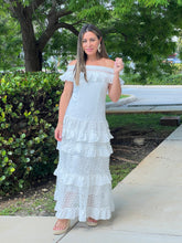 Load image into Gallery viewer, &quot;Belle&quot; Off Shoulder Ruffle Maxi Dress
