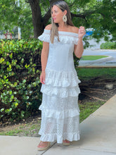 Load image into Gallery viewer, &quot;Belle&quot; Off Shoulder Ruffle Maxi Dress
