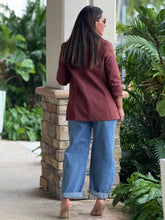 Load image into Gallery viewer, Ovi&quot; 3/4 Ruched Sleeve Open Blazer
