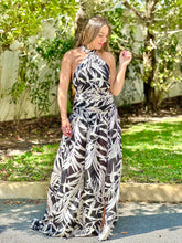 Load image into Gallery viewer, &quot;Hollie&quot; Palms Print Hater Maxi Dress
