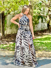 Load image into Gallery viewer, &quot;Hollie&quot; Palms Print Hater Maxi Dress
