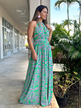 Load image into Gallery viewer, &quot;Angeles&quot; Halter Back Cross Strap Detailing Maxi Dress

