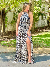 Load image into Gallery viewer, &quot;Hollie&quot; Palms Print Hater Maxi Dress
