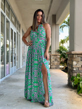 Load image into Gallery viewer, &quot;Angeles&quot; Halter Back Cross Strap Detailing Maxi Dress
