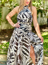 Load image into Gallery viewer, &quot;Hollie&quot; Palms Print Hater Maxi Dress
