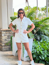 Load image into Gallery viewer, &quot;Karina&#39;&#39; Denim Stretchy Button Up Romper
