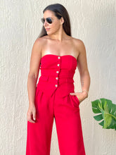 Load image into Gallery viewer, &quot;Roxy&quot; Strappless Tube Top And Matching Pants Set
