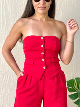 Load image into Gallery viewer, &quot;Roxy&quot; Strappless Tube Top And Matching Pants Set

