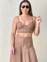 Load image into Gallery viewer, &quot;Brianna&quot; Sleeveless Crop Top And Wide legs Pallazo Pleaded Pants Set
