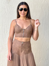 Load image into Gallery viewer, &quot;Brianna&quot; Sleeveless Crop Top And Wide legs Pallazo Pleaded Pants Set
