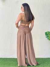 Load image into Gallery viewer, &quot;Brianna&quot; Sleeveless Crop Top And Wide legs Pallazo Pleaded Pants Set
