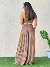 Load image into Gallery viewer, &quot;Brianna&quot; Sleeveless Crop Top And Wide legs Pallazo Pleaded Pants Set
