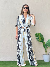 Load image into Gallery viewer, &quot;Amara&quot; Satin Printed Long Sleeve Shirt And Pants Set
