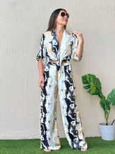 Load image into Gallery viewer, &quot;Amara&quot; Satin Printed Long Sleeve Shirt And Pants Set
